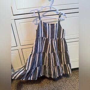 Little Bipsy tiered linen dress